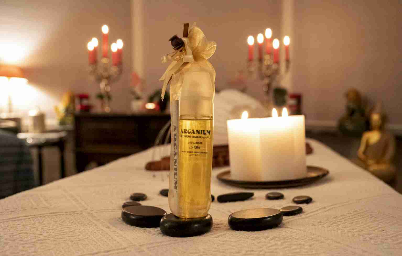 massage therapeut avec Huile vegetale dArgan BIO